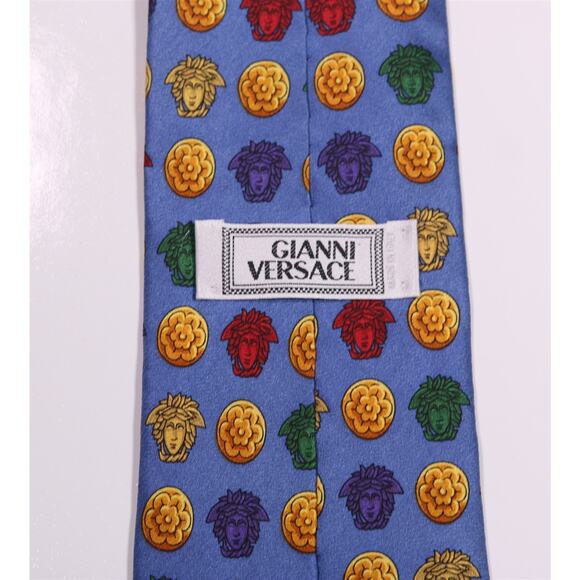 Gianni Versace Tie Vintage 90's Medusa Head Silk Necktie Tie - Picture 5 of 6